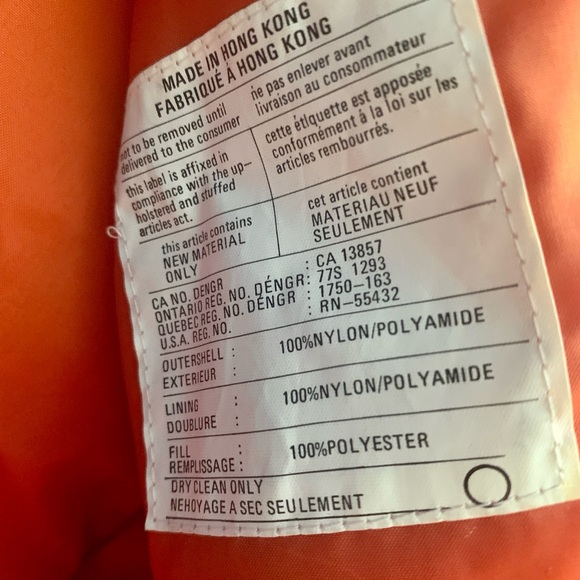 Vintage FERA Skiwear Ski Jacket Orange Black NWT Size 10 Thermoloft - Picture 8 of 13